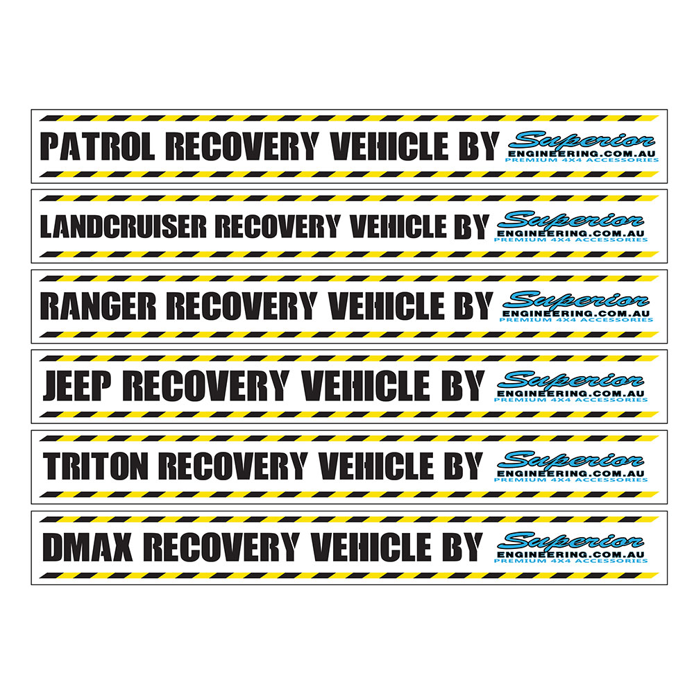 Superior Sticker Sheet A4 (Recovery Vehicle Set) - SUP-STICKER-SETRV